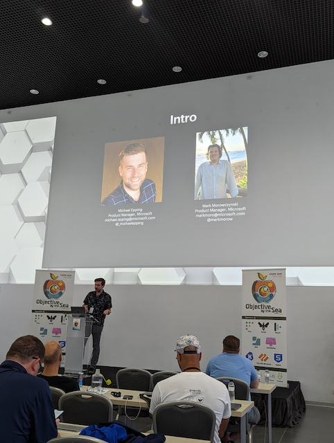 Michael presenting at the Objective by the Sea 2022 conference